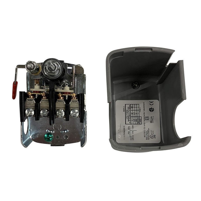 I.E.E Square D 135-175 PSI Air Compressor Pressure Switch, Pumptrol, Hinge Lever Actuator, Grey, Manual Operation - Image 2
